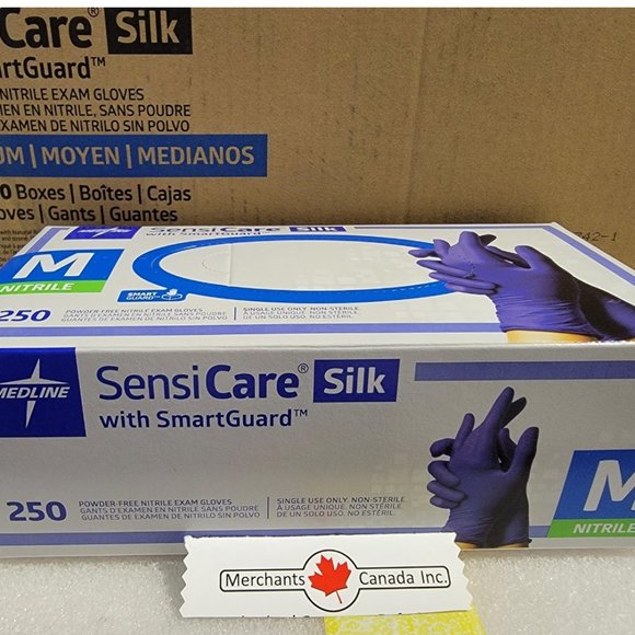 Medline SensiCare Silk Nitrile Gloves with SmartGuard (2500 Pieces) - Picture 2 of 2